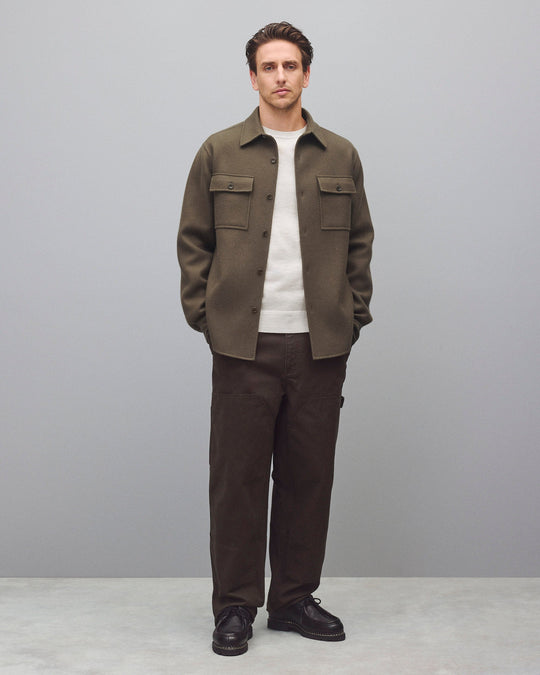 Double Faced Wool Concourse Overshirt