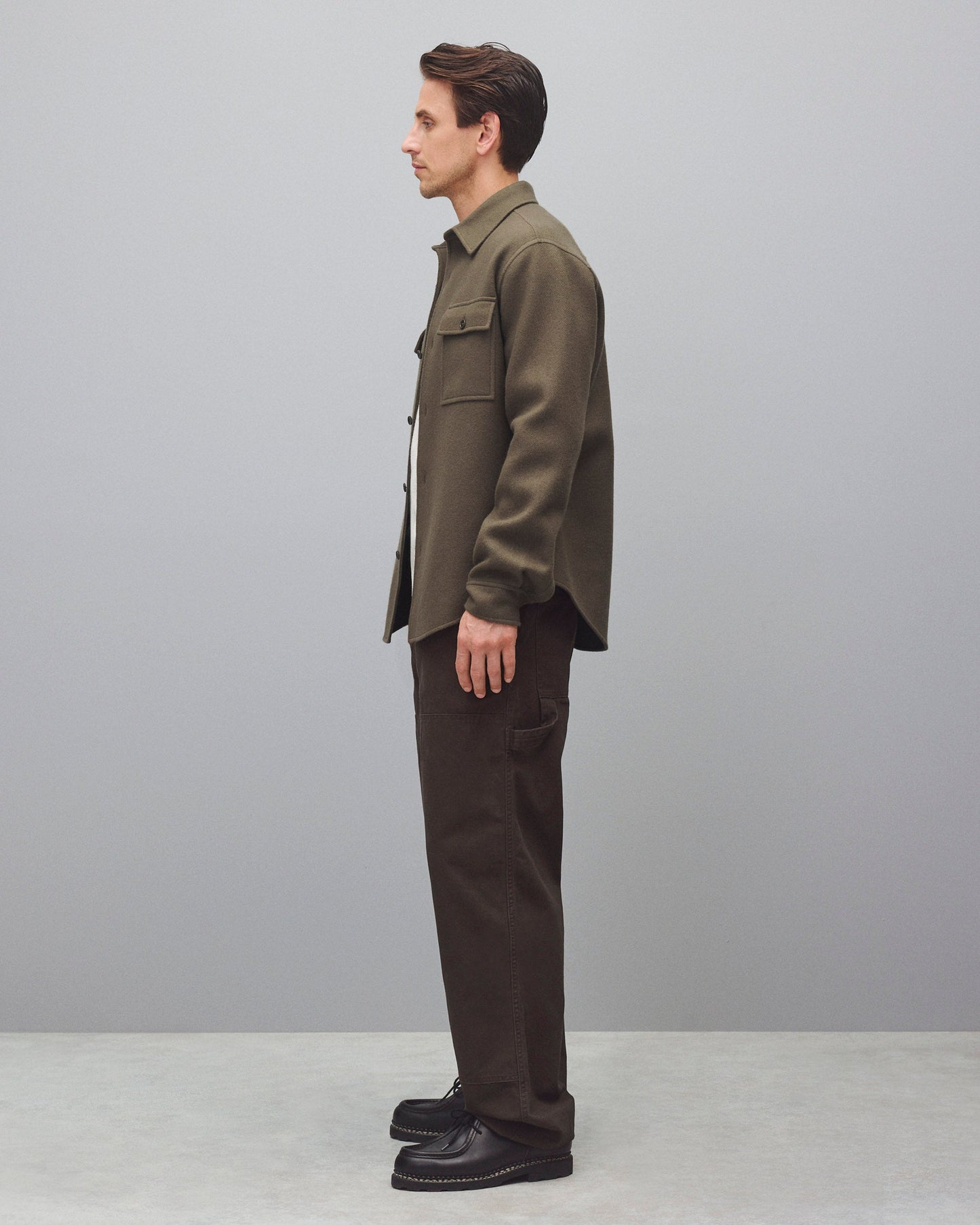Double Faced Wool Concourse Overshirt