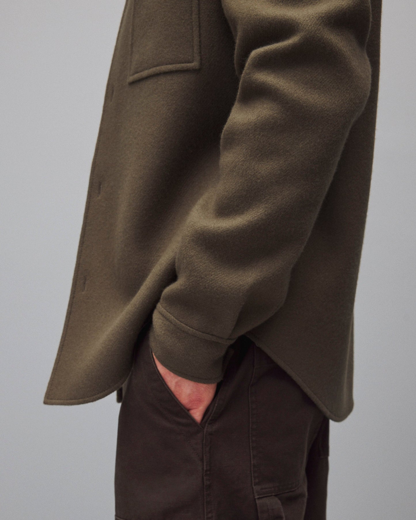 Double Faced Wool Concourse Overshirt