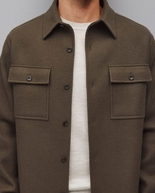 Double Faced Wool Concourse Overshirt