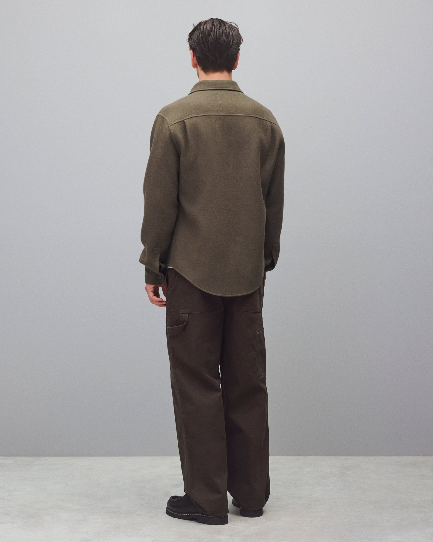 Double Faced Wool Concourse Overshirt