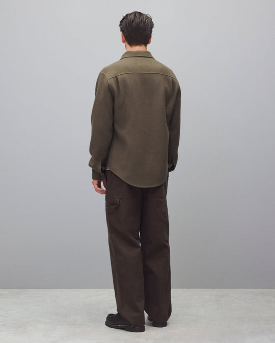 Double Faced Wool Concourse Overshirt
