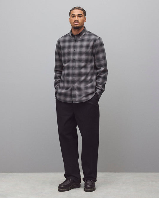 Cotton Plaid Site Standard Shirt