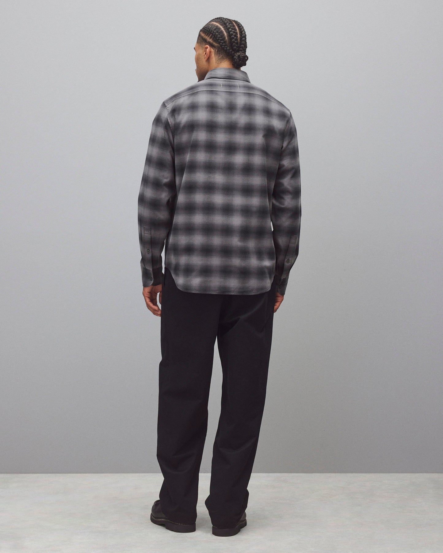 Cotton Plaid Site Standard Shirt