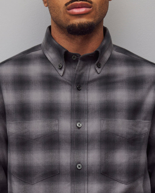 Cotton Plaid Site Standard Shirt