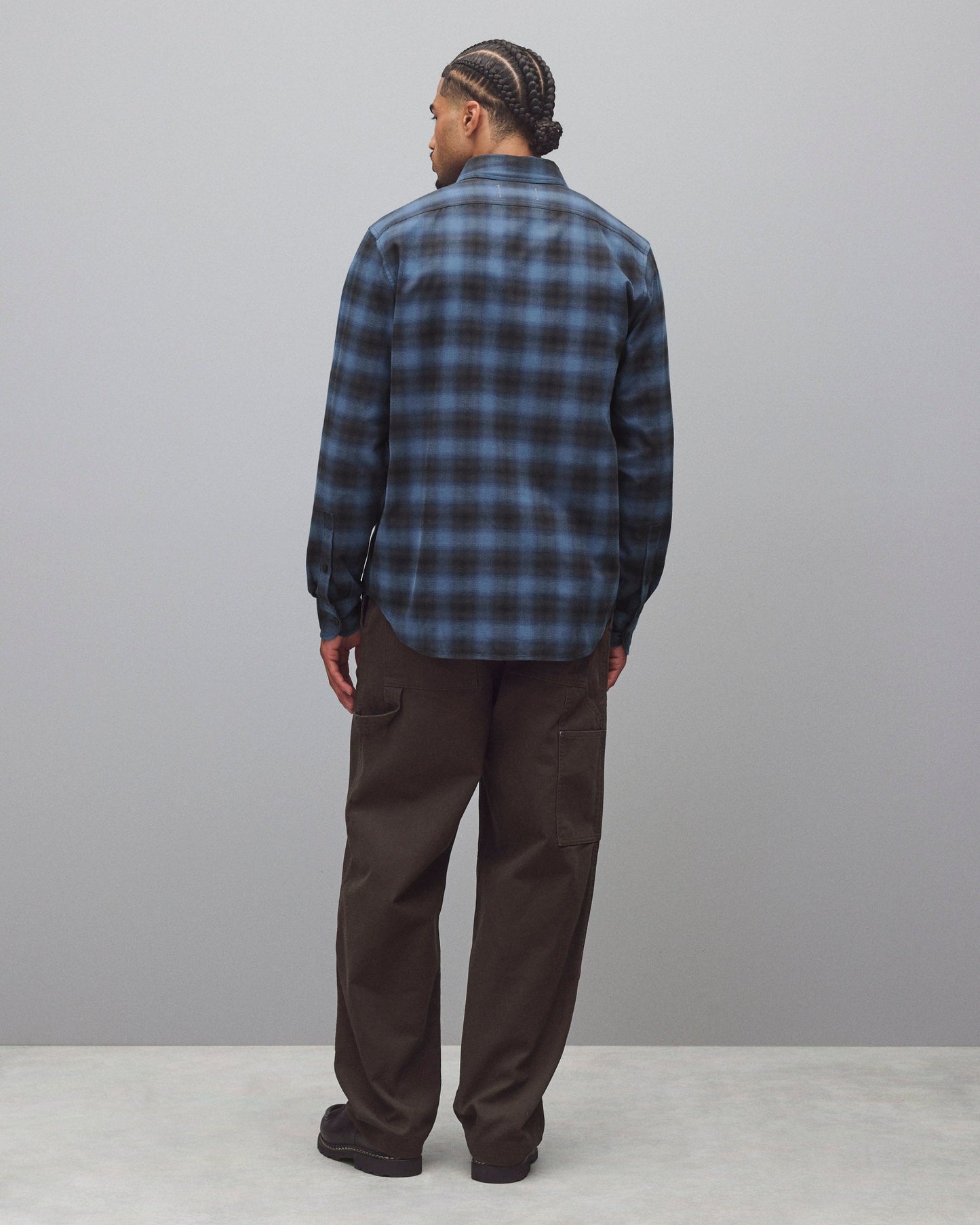 Cotton Plaid Site Standard Shirt