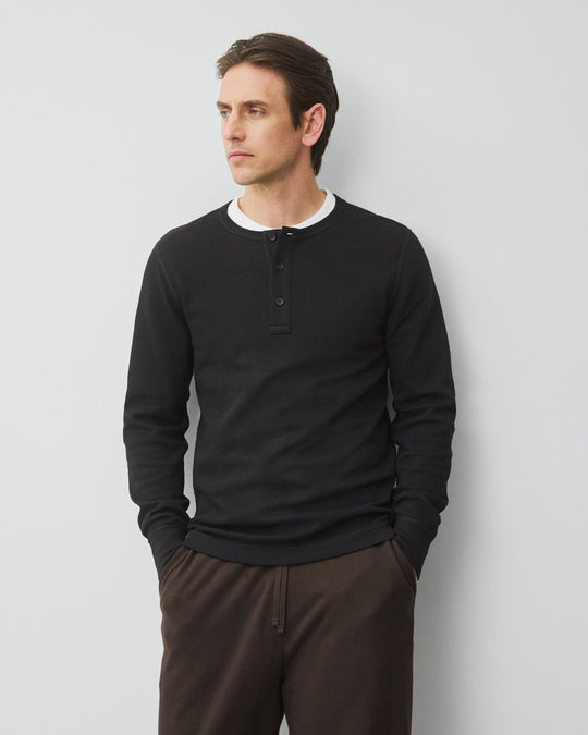 Lightweight Waffle Standard Henley