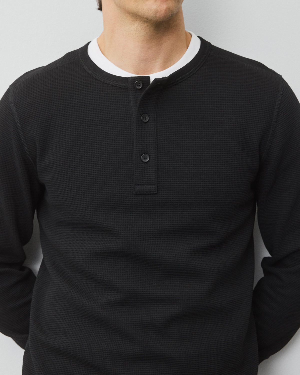 Lightweight Waffle Standard Henley