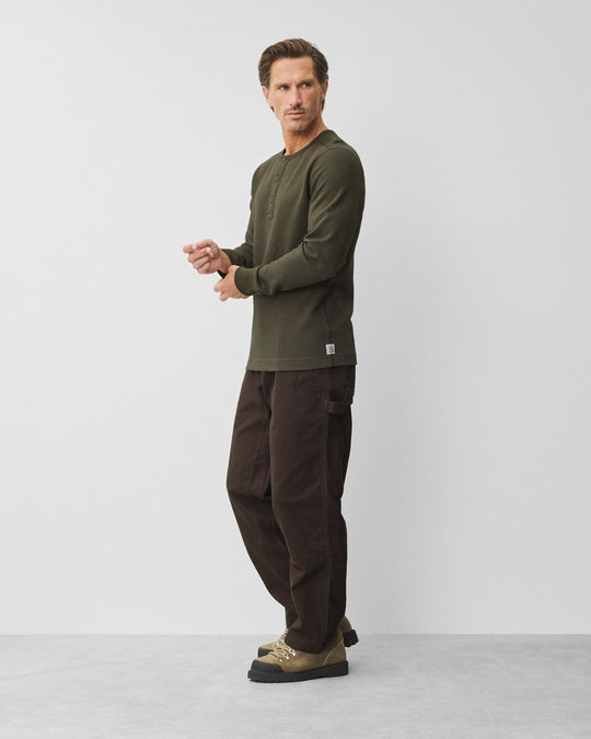 Lightweight Waffle Standard Henley