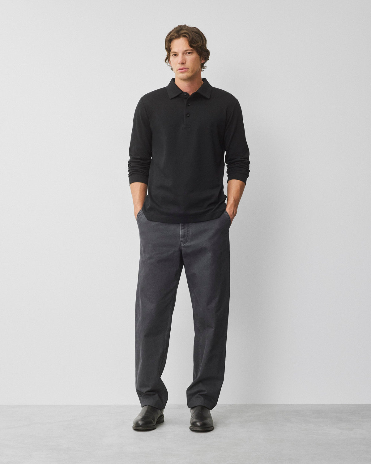 Cotton Interlock Standard Long Sleeve Polo