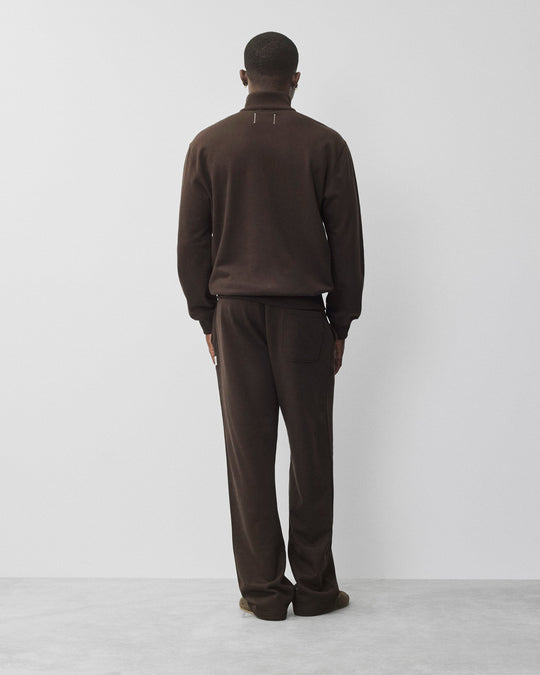 Midweight Terry Standard Button Mockneck