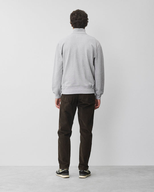Midweight Terry Standard Button Mockneck