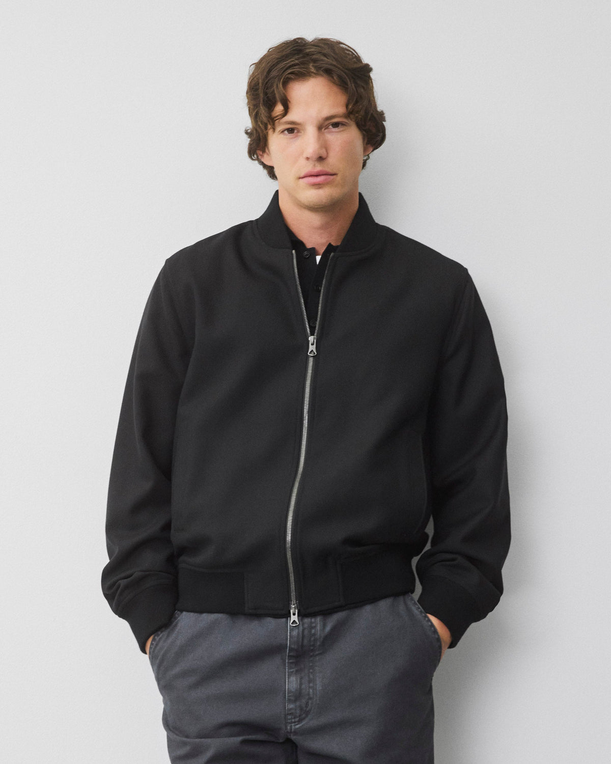 Wool Twill Bomber Jacket