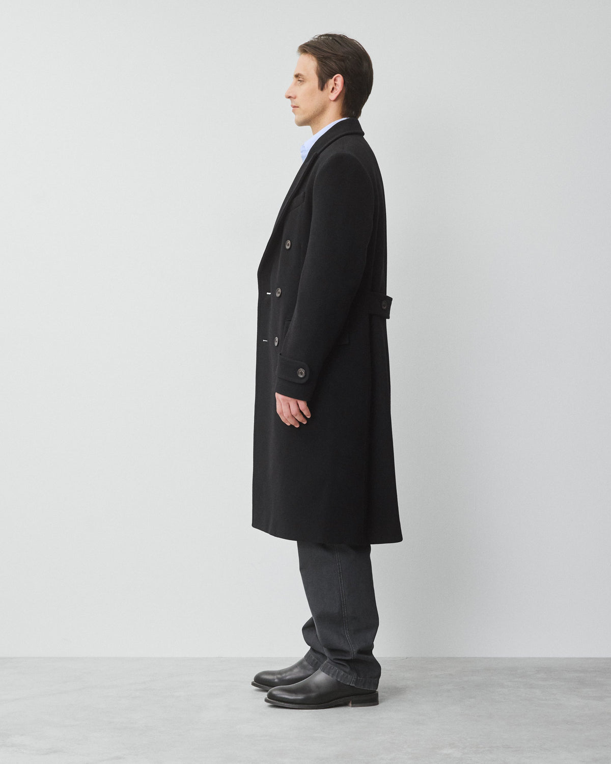 Melton Twill Officer Double Breasted Coat