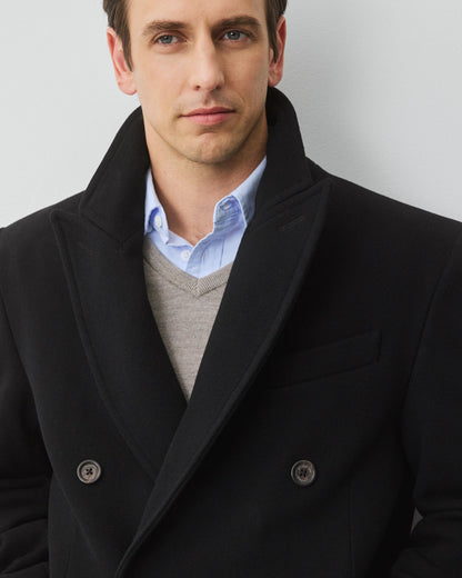 Melton Twill Officer Double Breasted Coat