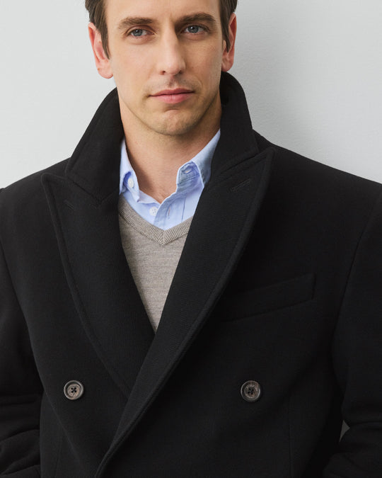 Melton Twill Officer Double Breasted Coat