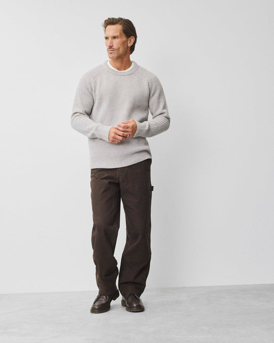 Cotton Canvas Relaxed Double Knee Pant