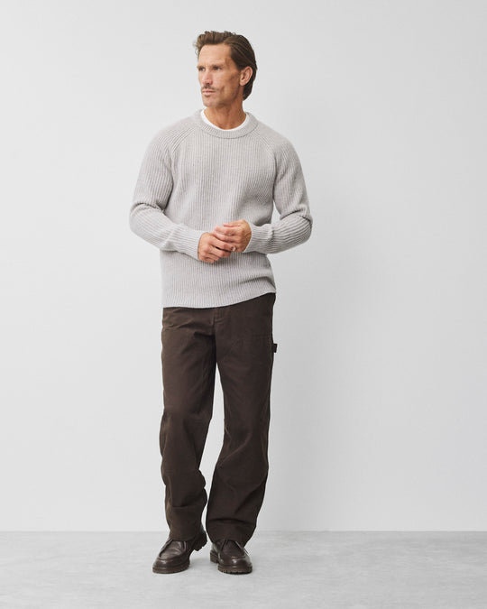 Cotton Canvas Relaxed Double Knee Pant