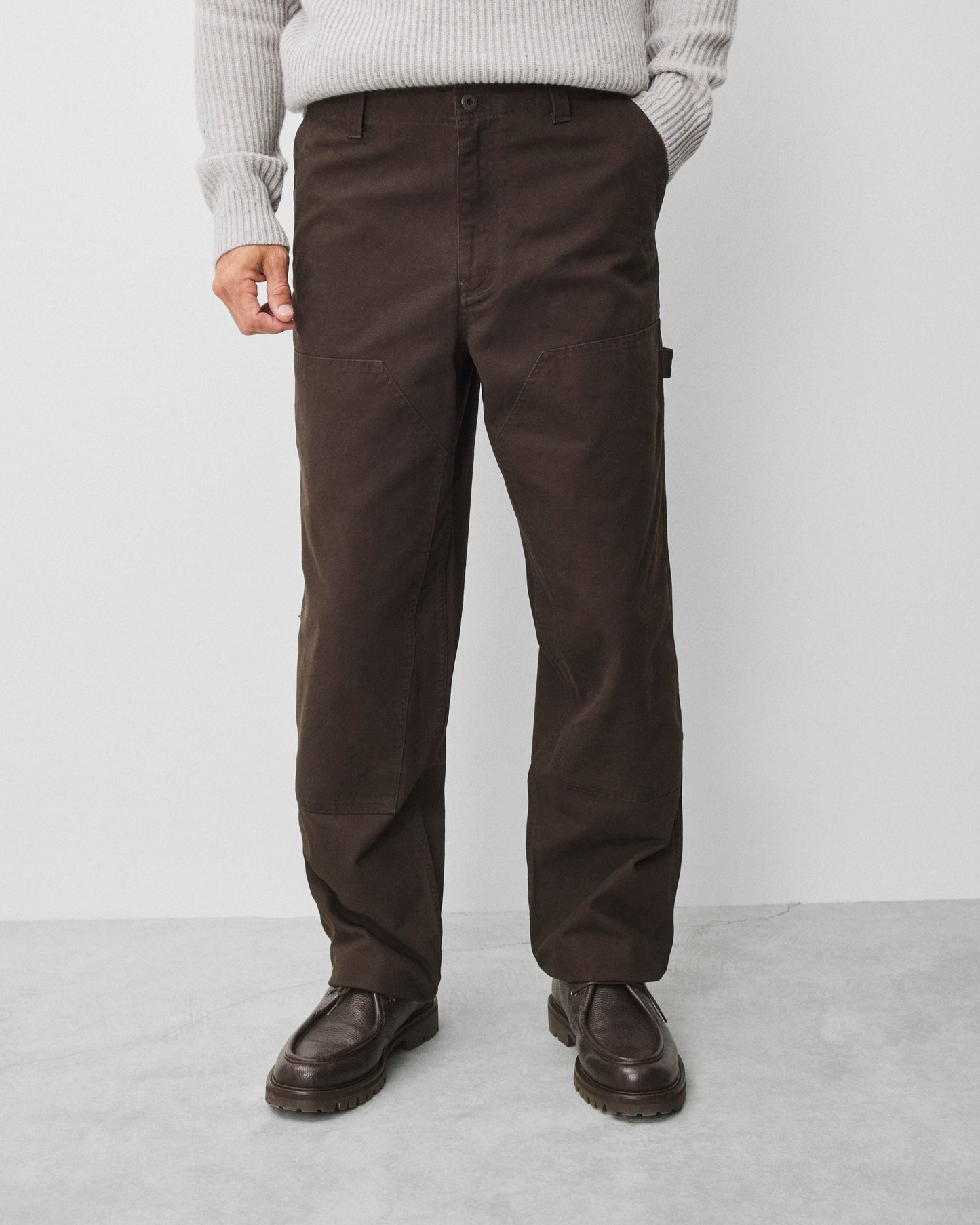 Cotton Canvas Relaxed Double Knee Pant