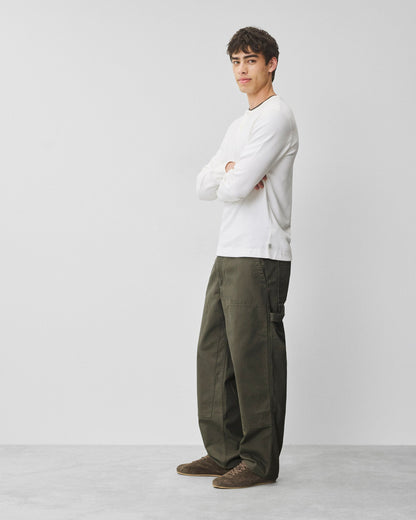 Cotton Canvas Relaxed Double Knee Pant