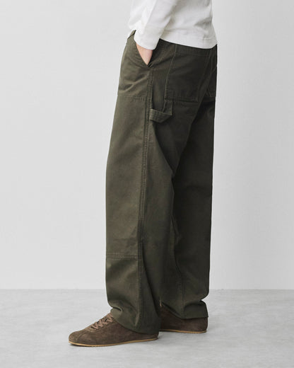 Cotton Canvas Relaxed Double Knee Pant