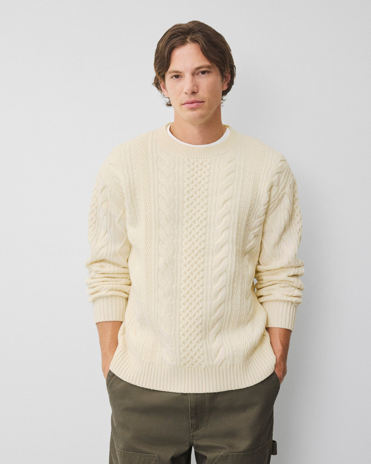 Cable Knit Meridian Crewneck