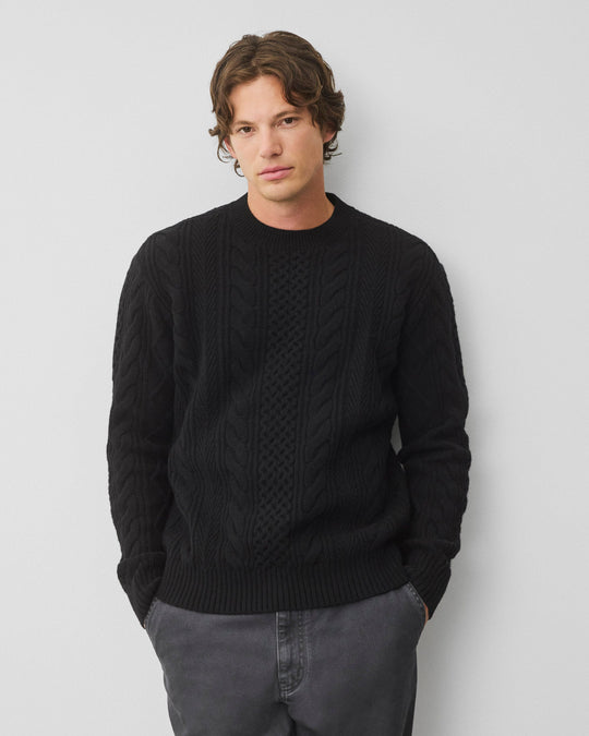 Cable Knit Meridian Crewneck