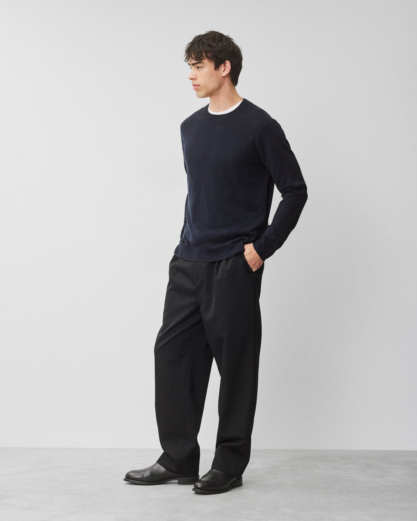 Silk Cashmere Gallery Crewneck