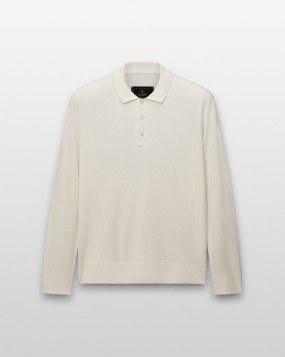Silk Cashmere Longsleeve Polo