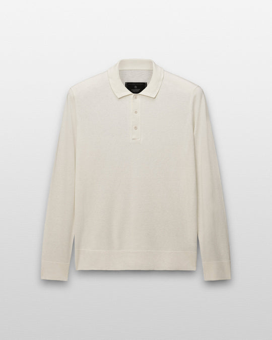 Silk Cashmere Longsleeve Polo
