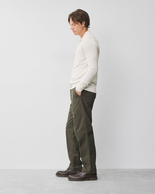Silk Cashmere Longsleeve Polo