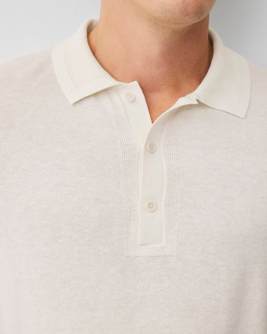 Silk Cashmere Longsleeve Polo