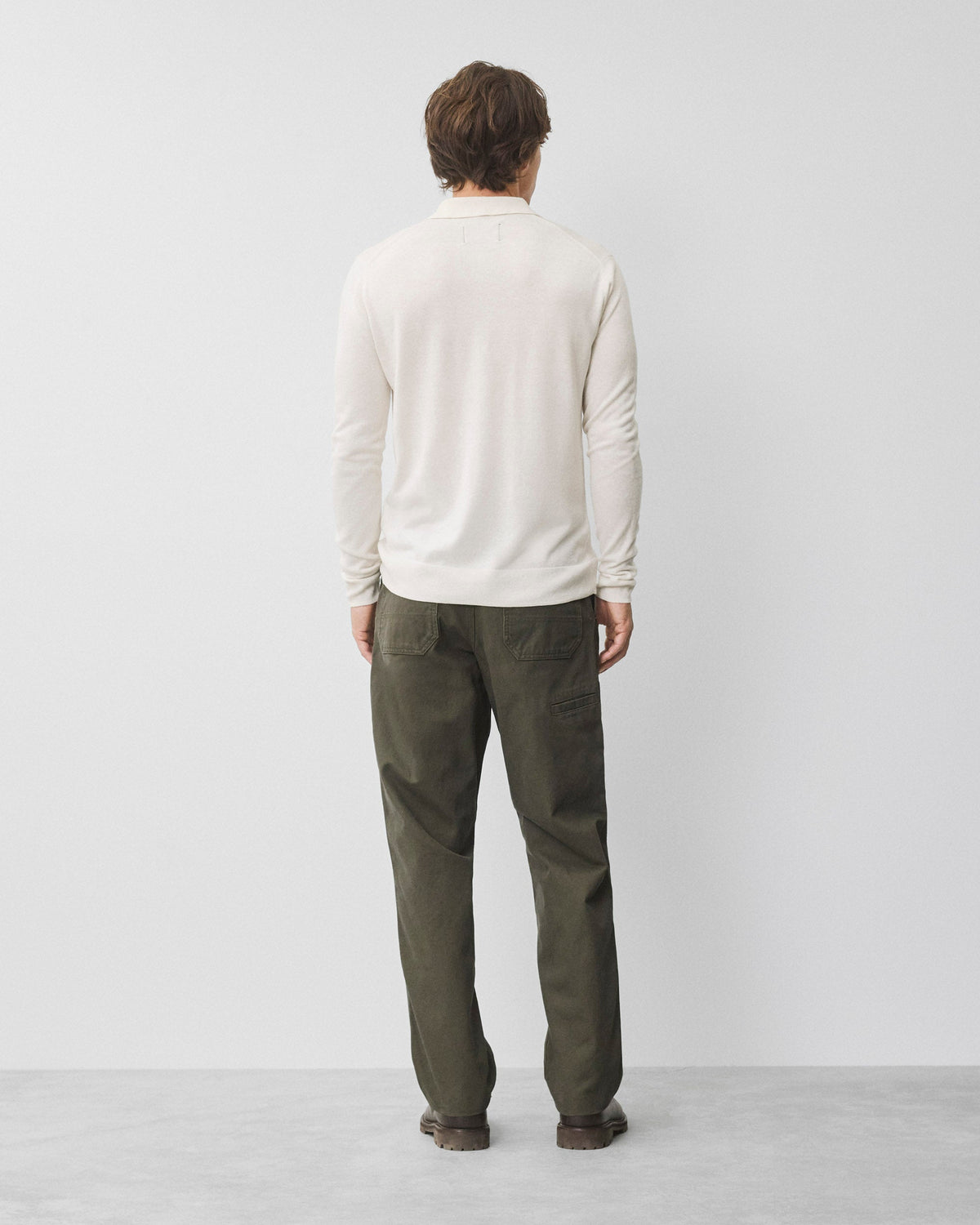 Silk Cashmere Longsleeve Polo
