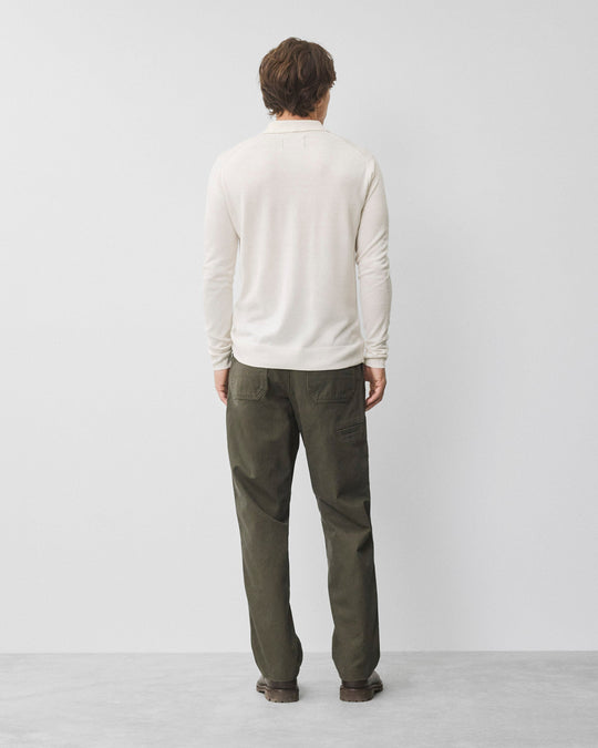 Silk Cashmere Longsleeve Polo