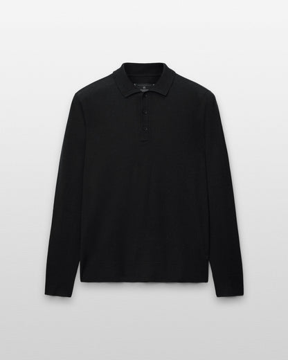 Silk Cashmere Longsleeve Polo