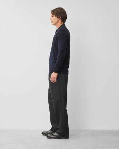 Silk Cashmere Longsleeve Polo