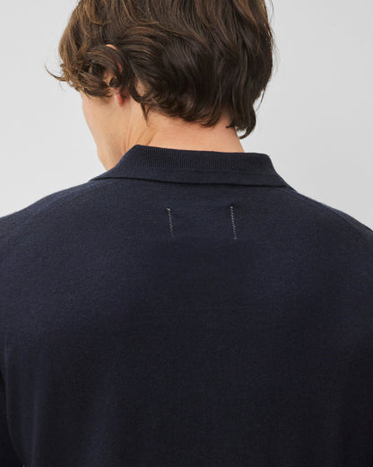 Silk Cashmere Longsleeve Polo