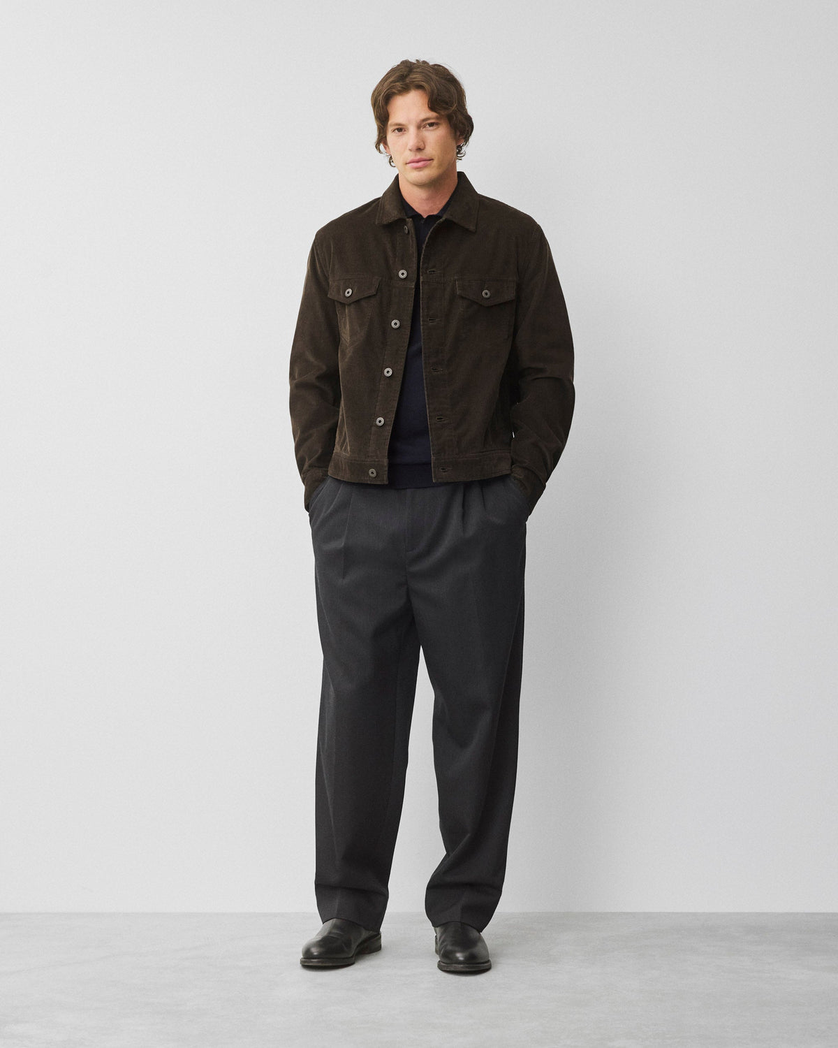 Silk Cashmere Longsleeve Polo