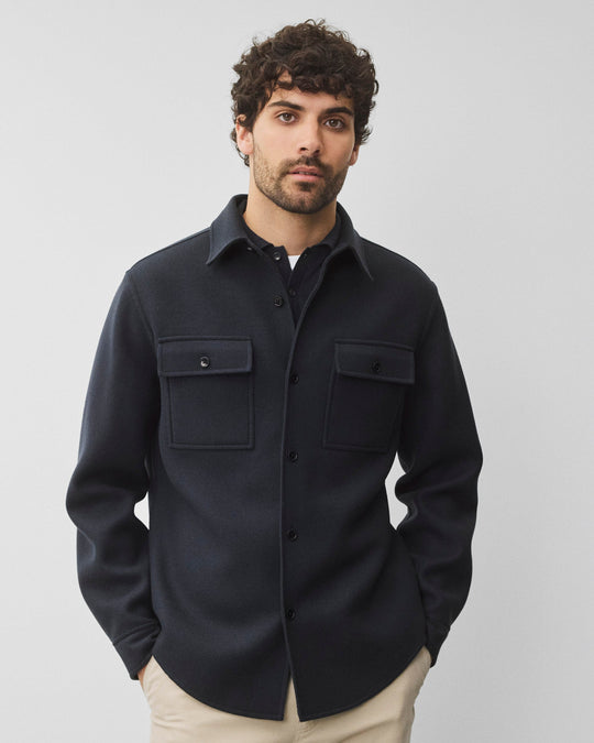 Double Face Wool Concourse Standard Overshirt