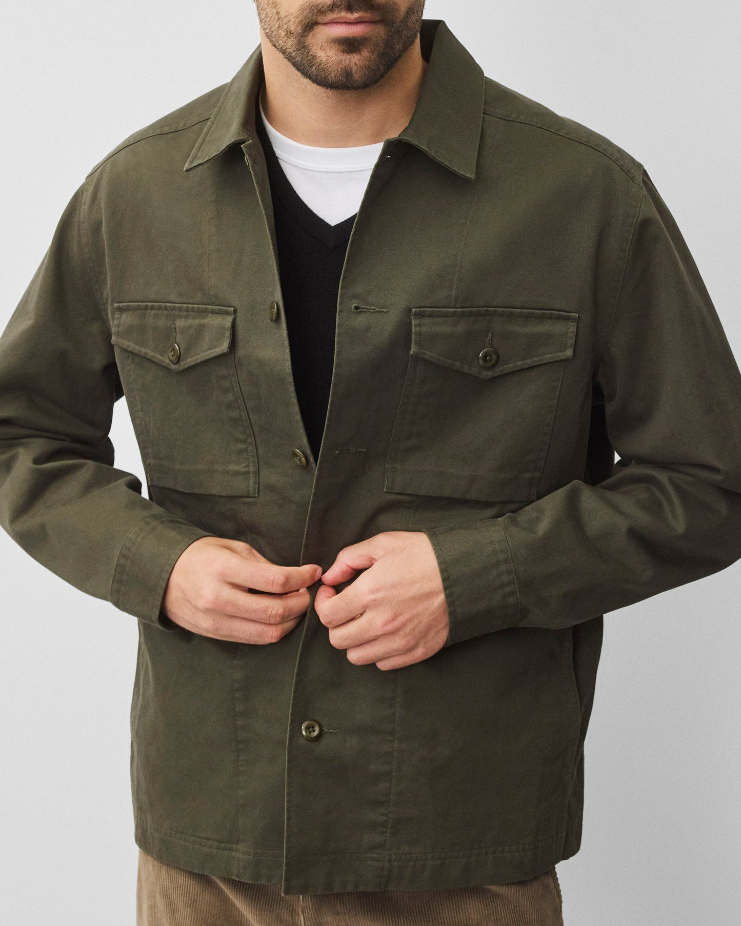 Cotton Chino Keeper Standard Overshirt