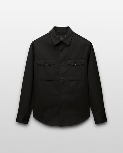 Wool Gabardine Concourse Standard Overshirt
