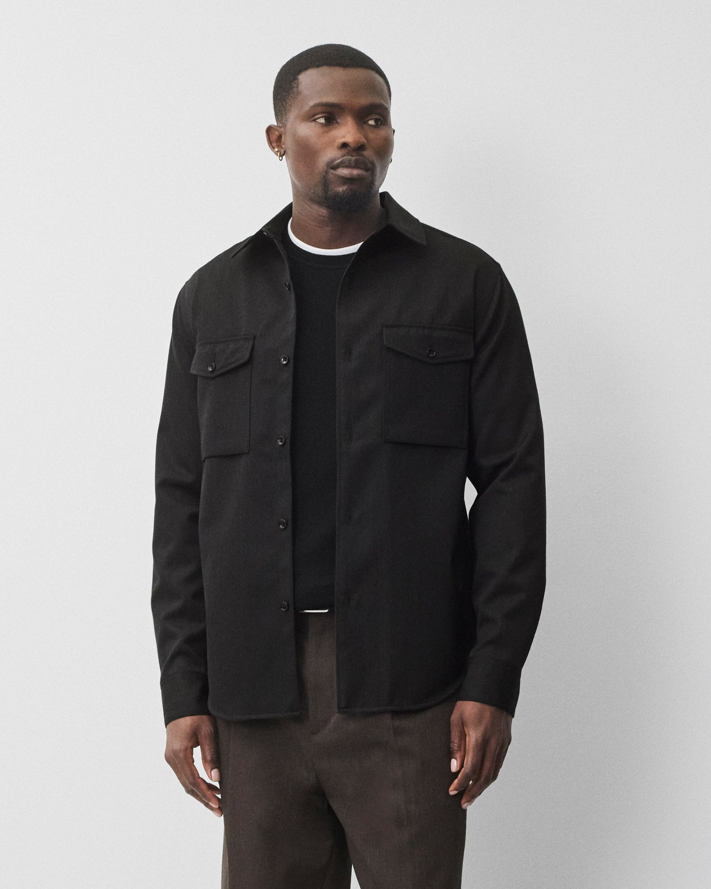 Wool Gabardine Concourse Standard Overshirt