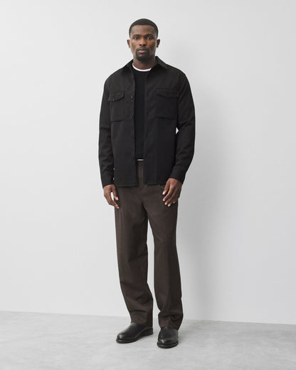 Wool Gabardine Concourse Standard Overshirt