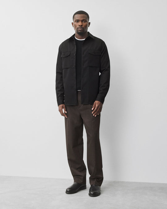 Wool Gabardine Concourse Standard Overshirt