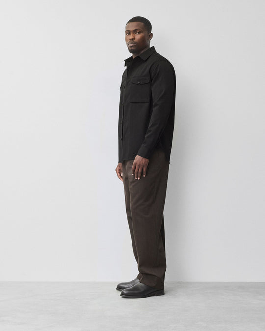 Wool Gabardine Concourse Standard Overshirt