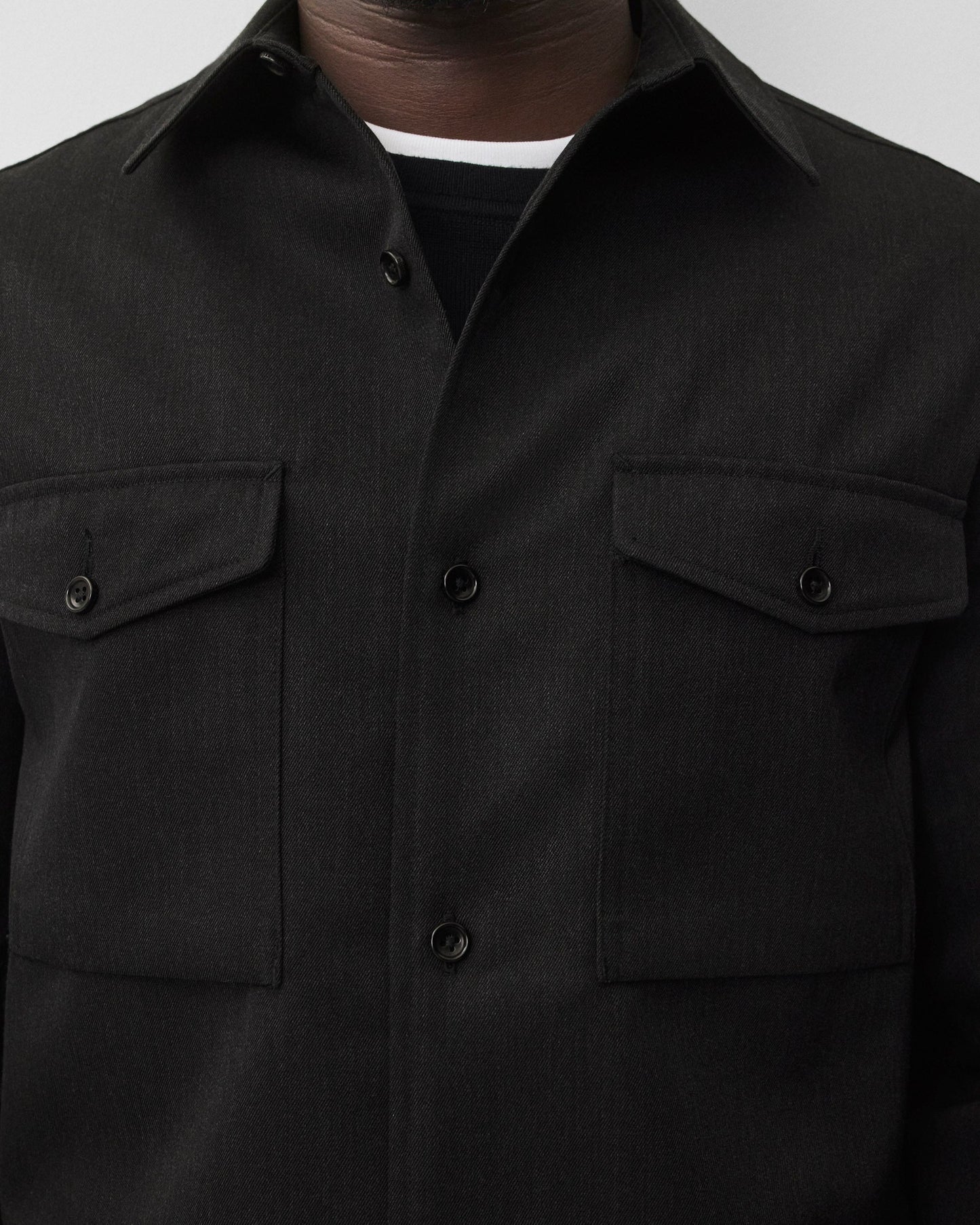 Wool Gabardine Concourse Standard Overshirt