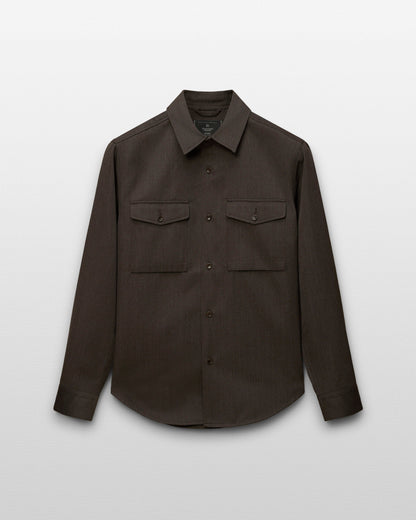 Wool Gabardine Concourse Standard Overshirt