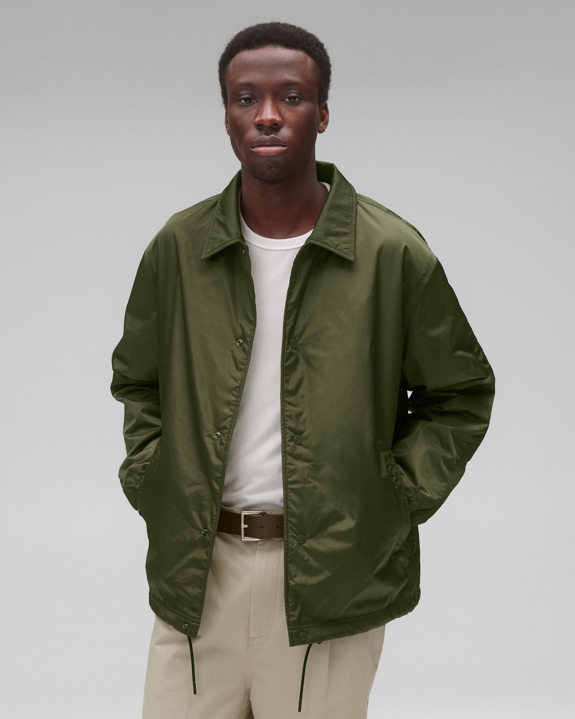 Econyl Satin Nylon Coach's Jacket | Reigning Champ