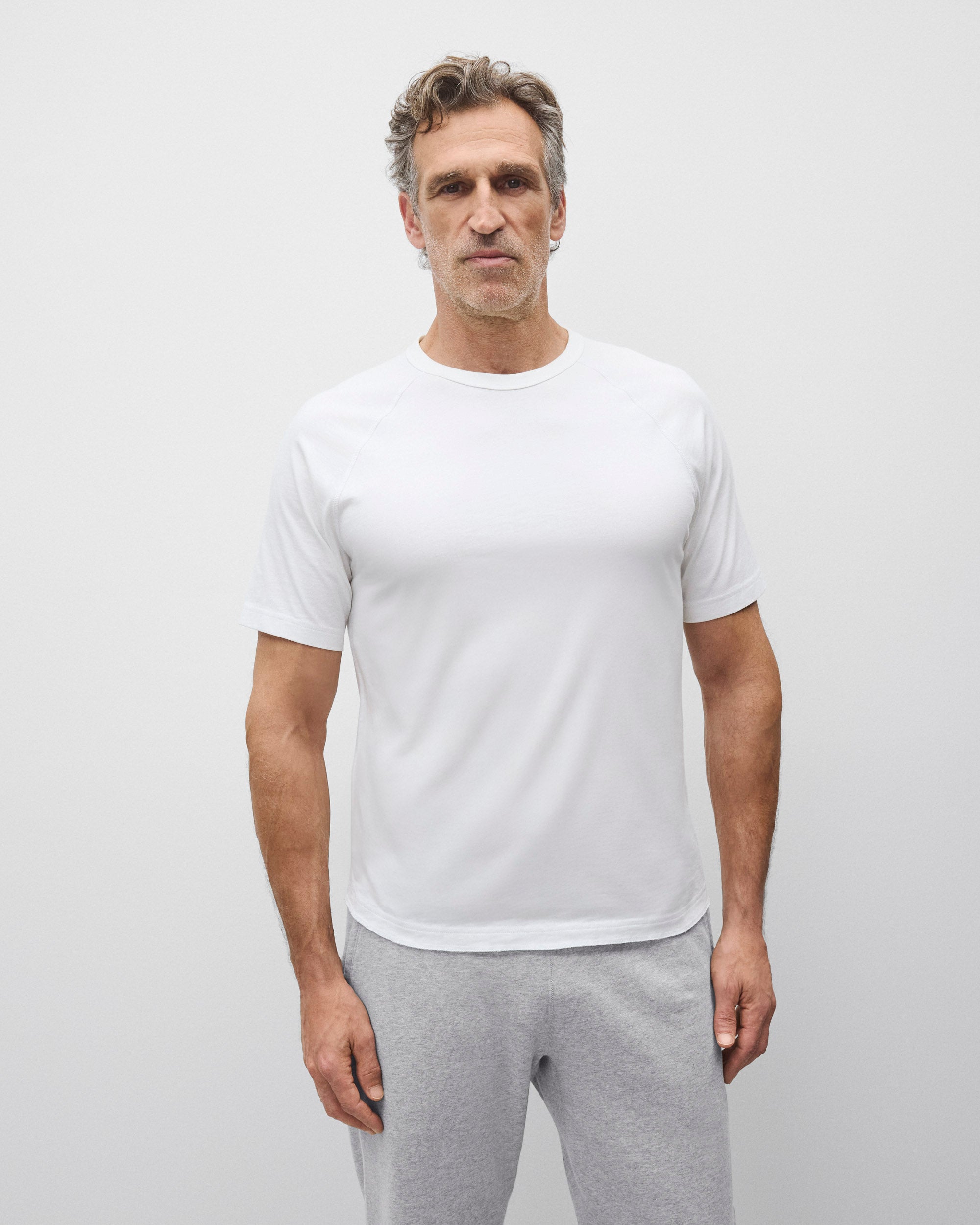 REIGNING CHAMP クルーネックカットソー ホワイト S Lightweight Jersey Standard Raglan T-Shirt | Reigning Champ
