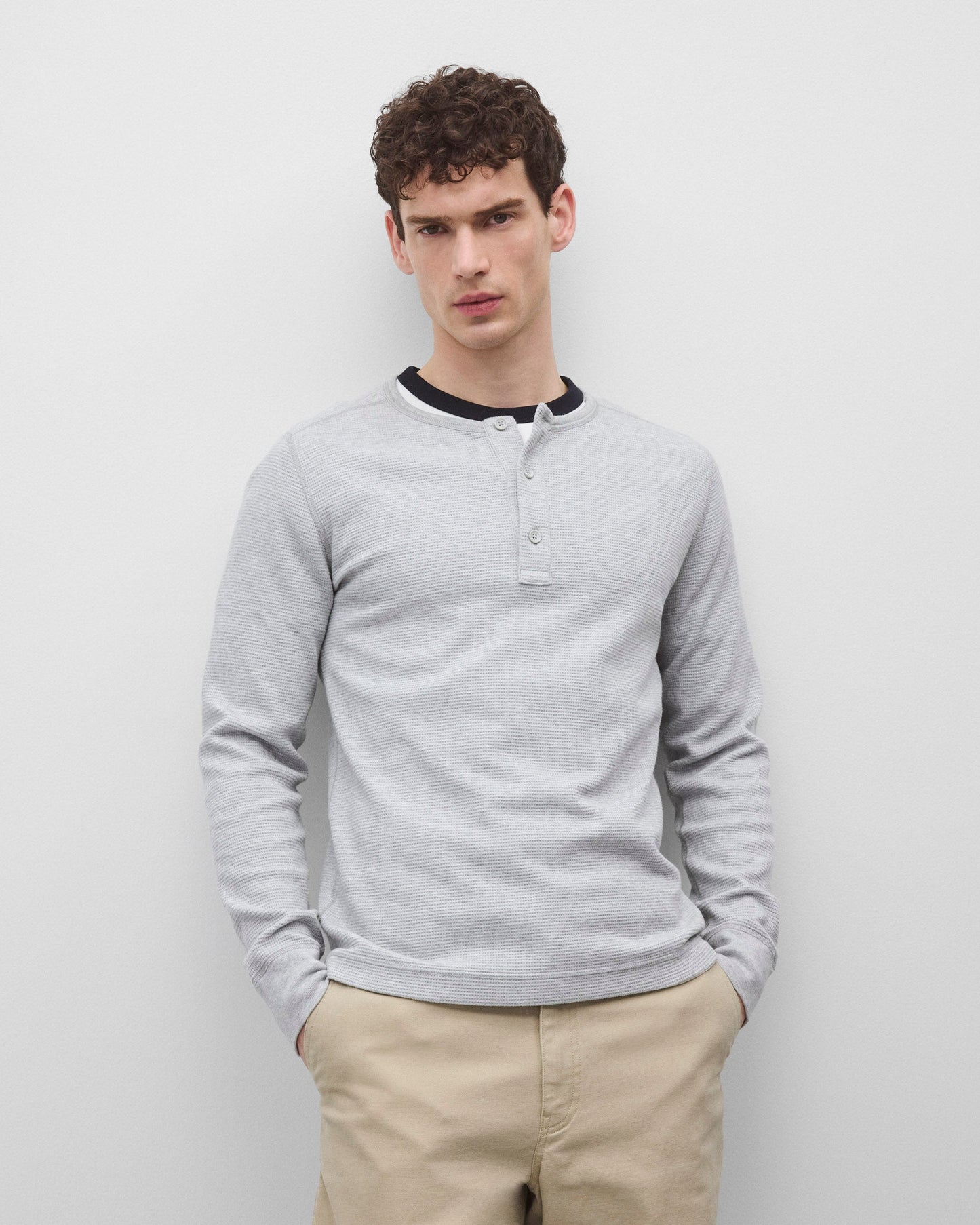 Lightweight Waffle Standard Henley